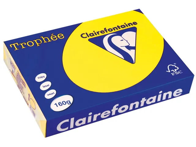 Trophée Intens Gekleurd Papier A4 160 gram 250vel Zonnegeel