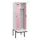 locker met bank,voor scheiding van kleding,HxBxD 2120x600x815mm,2vak