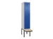 locker met bank,voor scheiding van kleding,HxBxD 2120x400x815mm,1vak