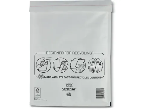 Mail Lite Luchtkussenenveloppen G/4 230x330mm Wit 100 stuks