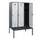 locker met bank,HxBxD 1950x1200x815mm,3vak,vak B 400mm,draaigrendel