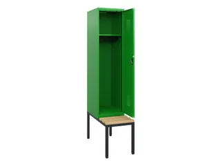 locker met bank,HxBxD 1950x400x815mm,1vak,vak B 400mm,cilinderslot - 1