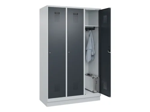 locker,HxBxD 1950x1200x500mm,3vak,vak B 400mm,cil.-slot,sokkel