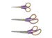 Easy grip jeu de 3 ciseaux 14/20/24,5cm cassis/jaune melon Acier inoxy