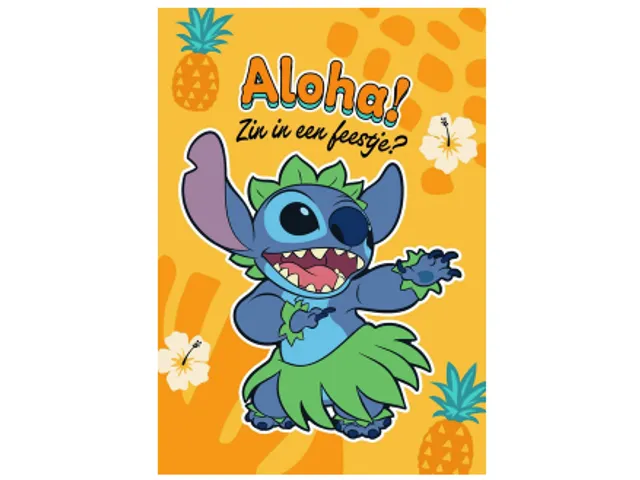 Wenskaart Hallmark uitnodiging Stitch 6 stuks