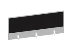 baliepaneel v. bureau aanbouw achter MP-lichtgrijs BN8033-zwart 1200mm