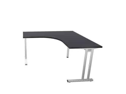 bureau in vrije vorm,HxBxD 740x1400x1400mm,vrije vorm,CC-zwart