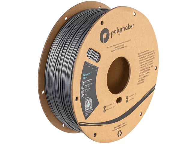 PolyLite PLA 1,75mm staal grijs 1kg