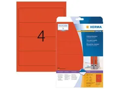 OUTLET Herma 5097 Rugetiket 192x61mm Rood permanent klevend 80 stuks