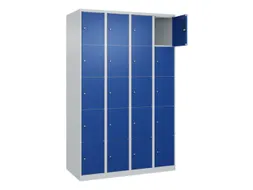 lockerkast,HxBxD 1850x1200x500mm,4x5vakken,vak B 300mm,cil.-slot