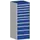 ladekast HxBxD 1600x650x650mm 11laden RAL7035 front RAL5010