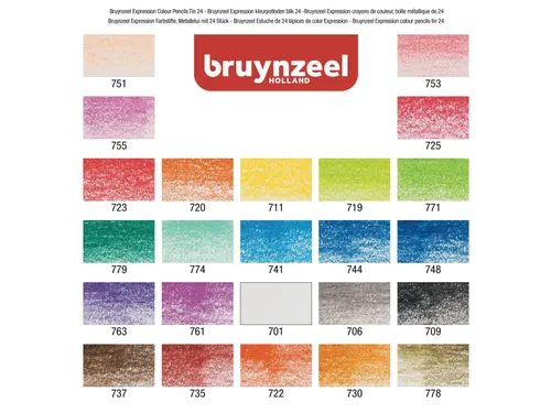 Kleurpotloden Bruynzeel Expression assorti blik à 24 stuks