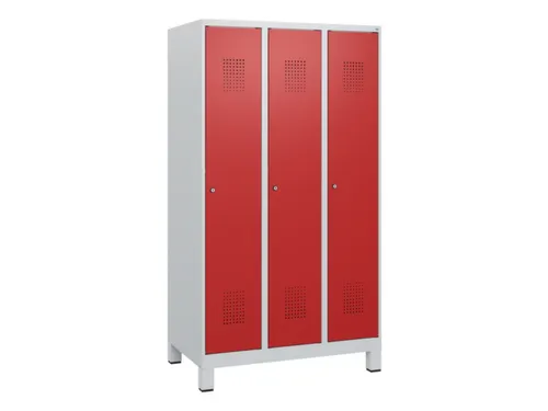 schoollocker,HxBxD 1630x900x500mm,3vak,vak B 300mm,cil.-slot,voeten