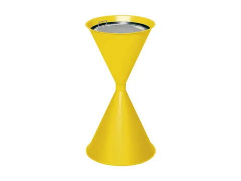 Zandasbak Staalplaat 730x400mm Ronde Trechter Sticker Verzinkt Ral1023