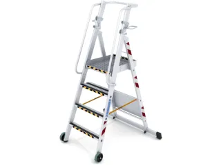 verrijdbare platformladder,bordes HxBxD 1070x500x450mm - 3
