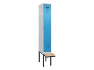 locker met bank,voor scheiding van kleding,HxBxD 2120x300x815mm,1vak - 2