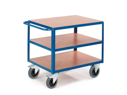 tafelwagen,draagverm. 600kg,3etage(s),laadvl. LxB 1000x700mm,houtetage