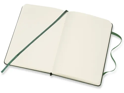 Notitieboek Moleskine pocket 90x140mm blanco hard cover myrtle green