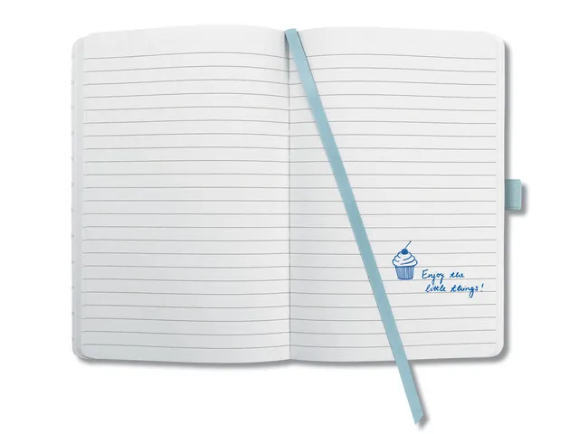 carnet de notes Sigel Jolie Flair A5 hardcover ligné ciel blue.