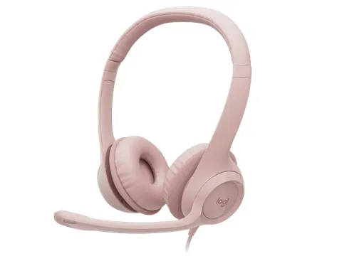 H390 usb computer headset roze
