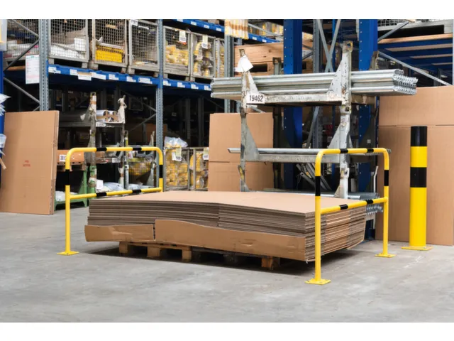 beschermbeugel,v. binnen,HxB 1000x2000mm,staal,geel/zwart