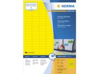 Herma 4237 Gekleurde Etiketten 25.4x10mm Geel permanent