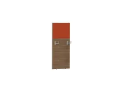 baliepaneel,v. bureau,aanbouw rechts,B 600mm,NT-cherry,BN3012-oranje