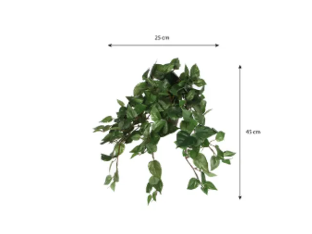Kunstplant Mica Scindapsus hangend groen 45x25cm