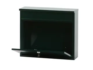 Wandbrievenbus 31.5cm Groen Staal - 2