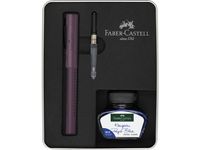 Vulpen Faber-Castell Grip Berry giftbox met convertor en inktpot blauw