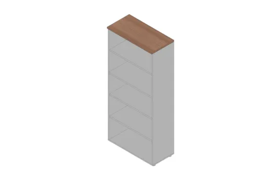 kantoorstelling 2000x900x450mm 5 OH 4xhouten vloer aluminium noten