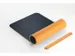 Sous-main Sigel enroulable 800x300x2mm jaune-gris simili cuir