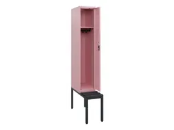 locker met bank,HxBxD 1950x300x815mm,1vak,vak B 300mm,cilinderslot