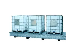 Opvangbak 3x Ibc 1000l Staal 385x 3850x 1300mm Ral 5015
