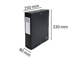Klasseerdoos glansk. rug 80mm A4 zwart - 7