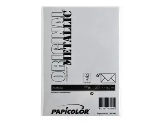 Envelop Papicolor C6 114x162mm Zilver Gegomd - 3