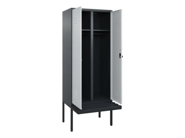 locker voor scheiding van kleding,HxBxD 2120x800x815mm,2vak