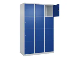 lockerkast,HxBxD 1850x1200x500mm,3x4vakken,vak B 400mm,cil.-slot