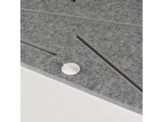Akoestisch wandpaneel 8-hoek met patroon uitsnede 100x100cm Grijs