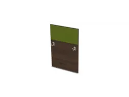 baliepaneel bureau aanbouw rechts 800mm NV bruin hickory BN7048-groen
