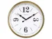Landelijke wandklok - 39cm - Stille klok - Wit/ Goud- NeXtime "Classic