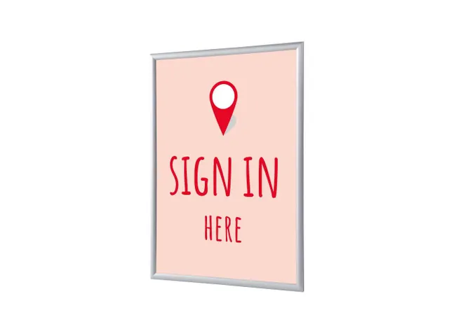 Kliklijst A1 complete set met print "Sign in here" Rood