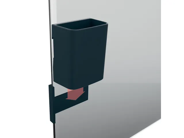 Support stylo S Sigel pour tableau en verre 75x94x51mm anthracite