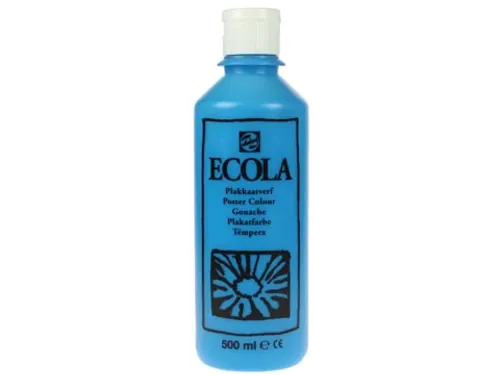 Plakkaatverf Ecola Flacon van 500 ml Lichtblauw