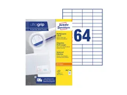 Etiket Avery Zweckform 3667-200 48.5x16.9mm wit 12800stuks