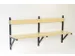 banc mural,HxLxP 710x2000x360mm,bois,structure acier RAL7016