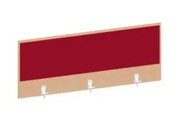 baliepaneel,v. bureau,aanbouw achter,B 1200mm,NE-esdoorn,BN4011-rood