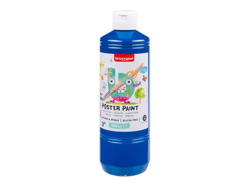 Plakkaatverf Bruynzeel diepblauw fles à 500ml