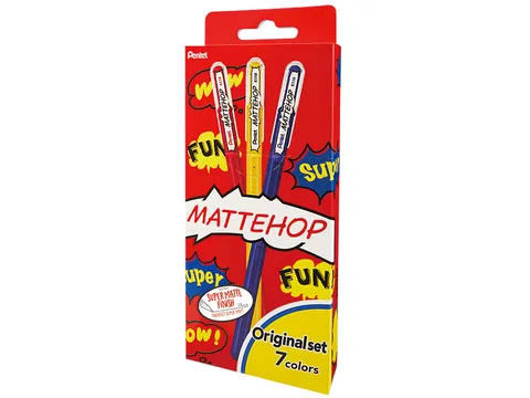 Gelschrijver Pentel K110 Mattehop Fun Original medium assorti blister