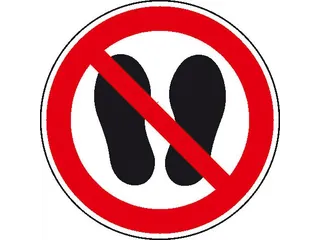 Verbodsbord,Verboden Oppervl. Te Betreden,Sticker,Folie,Standaard - 1